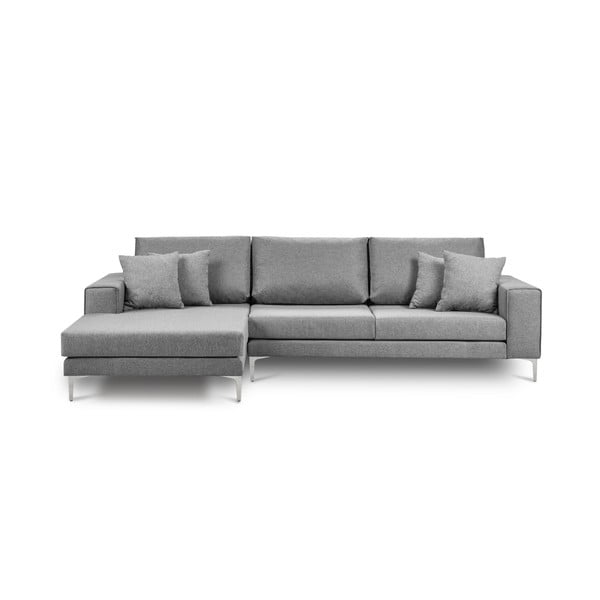 Cosmopolitan Design Cartegena pelēks stūra dīvāns, kreisais stūris