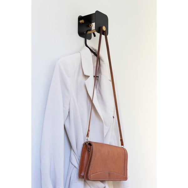 Melns metāla sienas pakaramais ar plauktu Hang in There – UMAGE-image-4