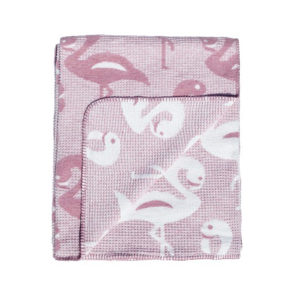 Rozā sega ar kokvilnas maisījumu Flamingo, 180 x 220 cm-image-2