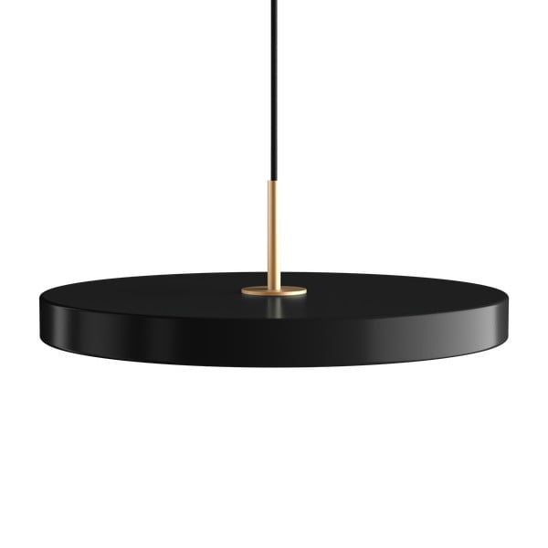 Melna LED piekaramā lampa ar regulējamu spilgtumu un metāla abažūru ø 43 cm Asteria Plus Medium – UMAGE