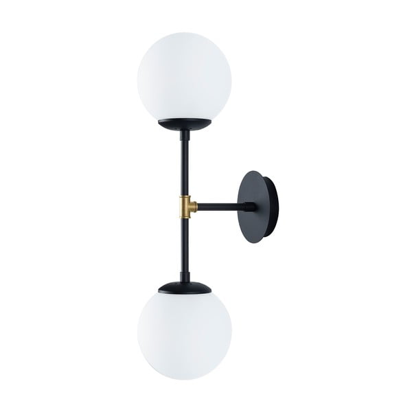 Melna sienas lampa Squid Lighting Kruva, garums 58 cm-image-2