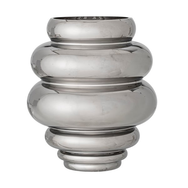 Sudraba krāsas rokām darināta vāze no stikla (augstums 24 cm) Zorya – Bloomingville