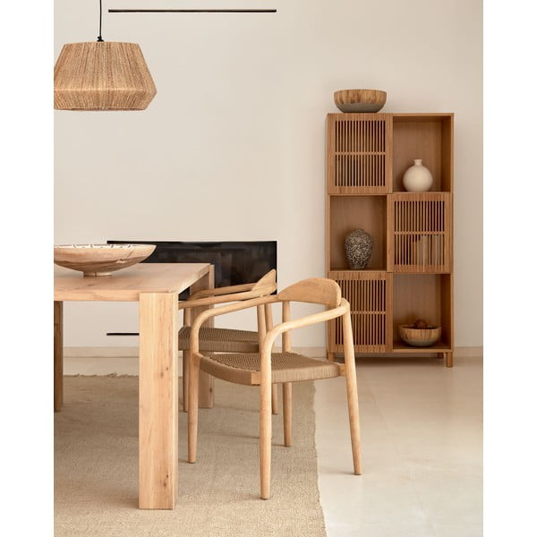 Ēdamgalds ar ozolkoka imitāciju 100x200 cm Deyanira – Kave Home-image-2