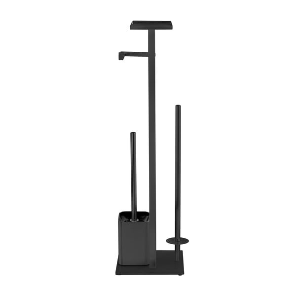 Melns nerūsējošā tērauda tualetes papīra turētājs ar statīvu Debar – Wenko-image-4