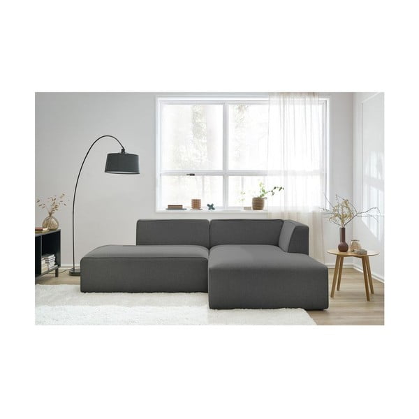 Tumši pelēks modulārais stūra dīvāns (ar labo stūri/L veida) Megeve – Bobochic Paris-image-1