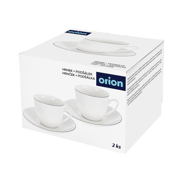 Balta kapučīno porcelāna tasīte 210 ml Decora – Orion-image-2