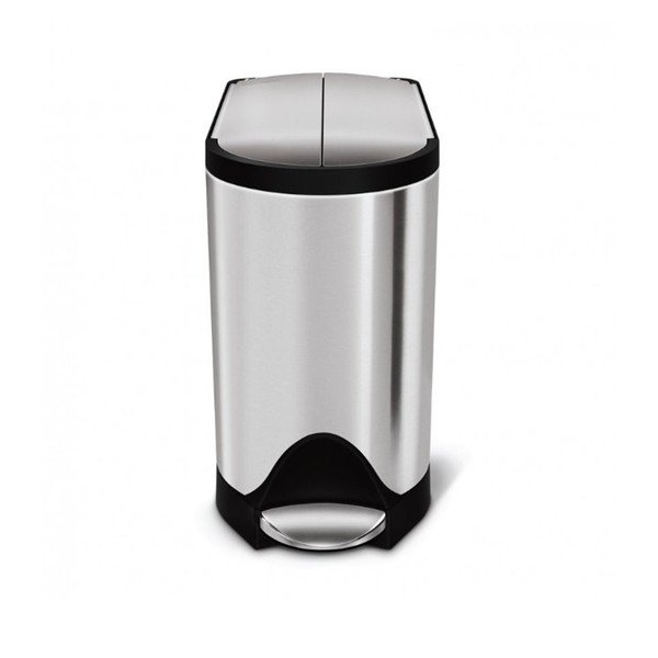 Sudraba matēts pedāļu grozs simplehuman Butterfly, 10 l