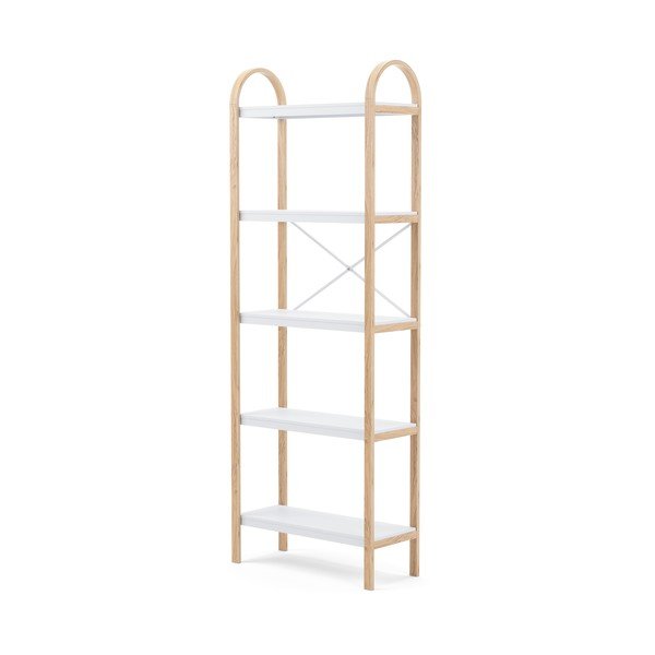 Balts/dabīga toņa plaukts ar eksotiska koka imitāciju 61x170 cm Bellwood – Umbra-image-3