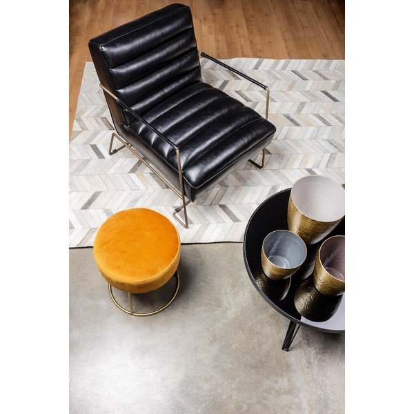 Melns atpūtas krēsls no ādas imitācijas Brianna – Bizzotto-image-1