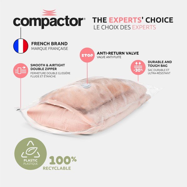 Vakuuma maisi apģērbam (2 gab.) Premium Valve S – Compactor-image-2