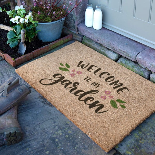 Kokosšķiedras kājslauķis 60x90 cm Welcome to My Garden – Artsy Doormats-image-2