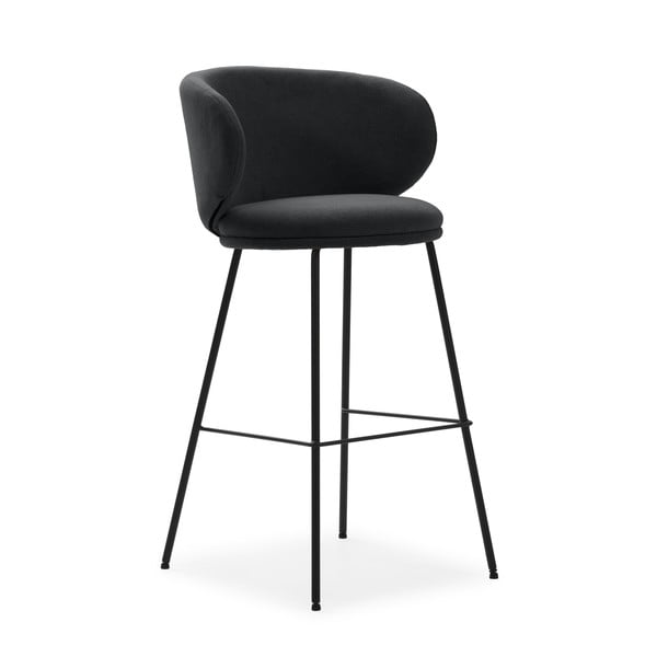 Tumši pelēki bāra krēsli (2 gab.) (sēdekļa augstums 65 cm) Rush – Marckeric