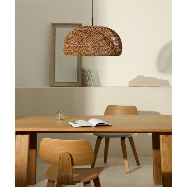 Dabīga toņa rotangpalmas abažūrs ø 60 cm Isora – Kave Home-image-1