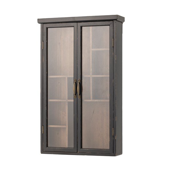 Melna egles masīvkoka piekarināma vitrīna 50x80x14 cm Hazem – Bloomingville-image-3