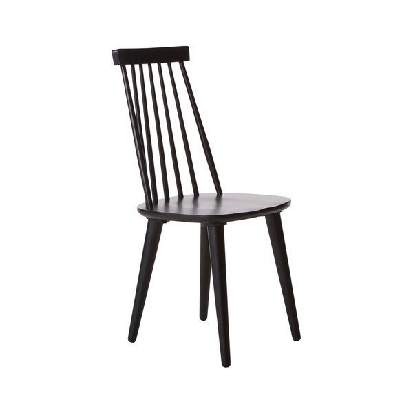 Melni gumijkoka masīvkoka bāra krēsli (2 gab.) (sēdekļa augstums 45 cm) Jolina – Ellos Home