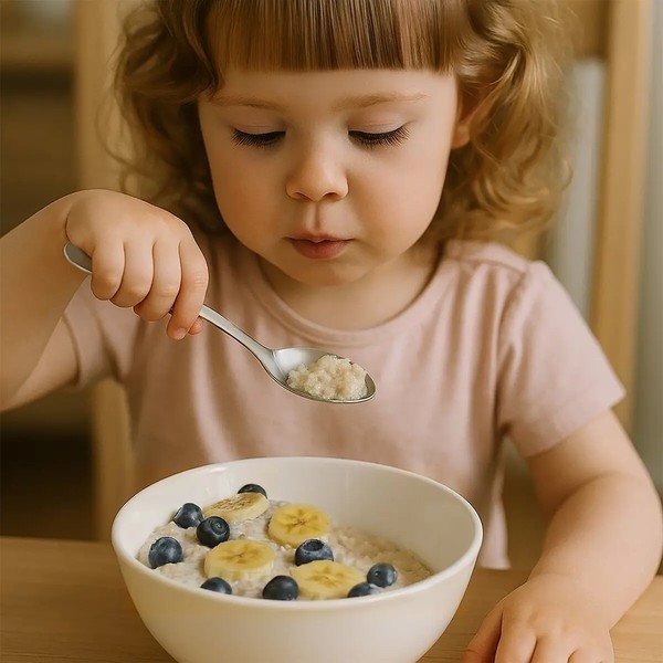 Nerūsējošā tērauda bērnu galda piederumi sudraba krāsā (3 gab.) – Orion-image-2