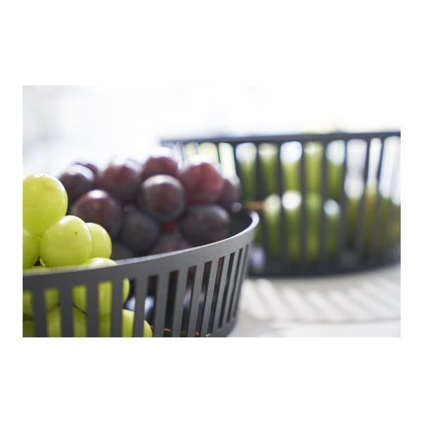 Melns augļu trauks YAMAZAKI Tower, ⌀ 25 cm-image-3