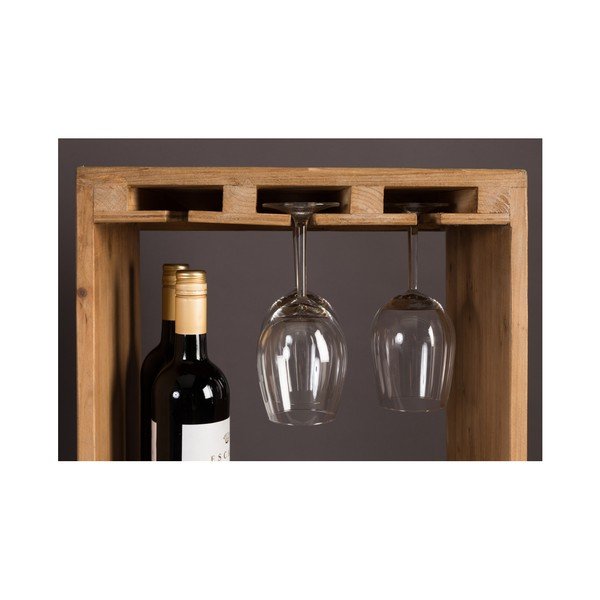 Brūns egles masīvkoka vīna skapis pudeļu skaits 28, 43,5x118,5 cm Claude – Dutchbone-image-3