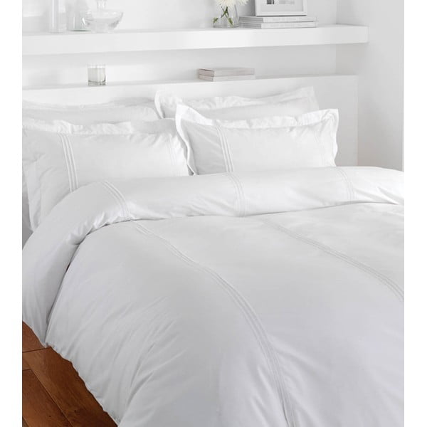 Balta vienvietīga gultas veļa Catherine Lansfield Minimalist, 135 x 200 cm