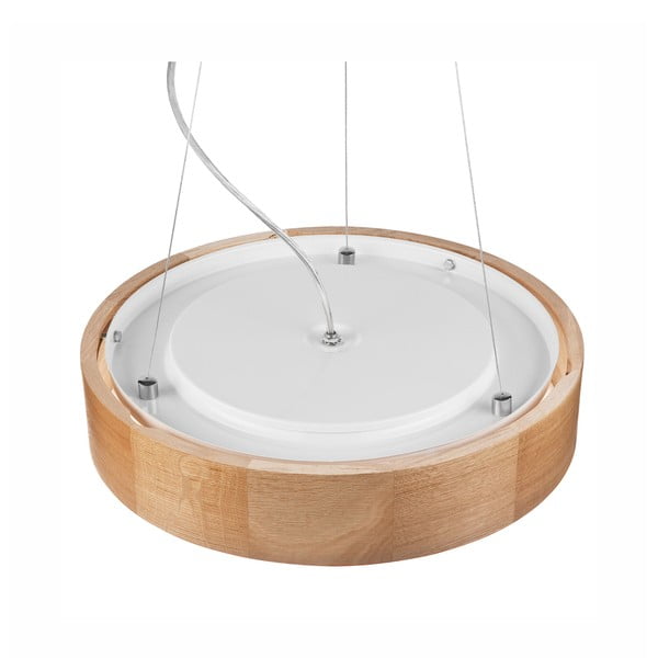 Brūna piekaramā lampa ar stikla abažūru ø 37 cm Eveline – LAMKUR-image-4