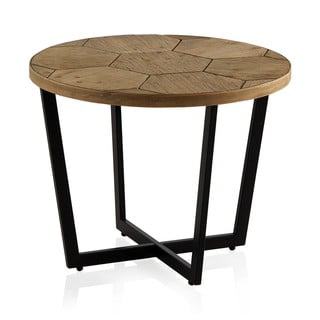 Kafijas galdiņš ar melnu dzelzs konstrukciju Geese Honeycomb, ⌀ 59 cm