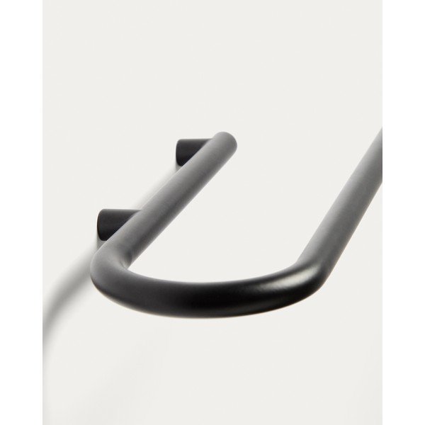 Melns nerūsējošā tērauda sienas dvieļu turētājs Arely – Kave Home-image-3