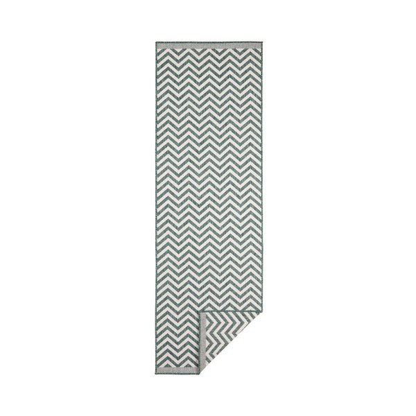 Zaļš un krēmkrāsas abpusēji ļoti izturīgs protektors Bougari Twin Supreme Mismo, 80 x 350 cm-image-1