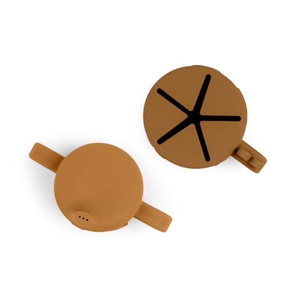 Dzeltenu un brūnu bērnu krūzīšu komplekts dzērieniem un uzkodām Done by Deer Friends-image-2