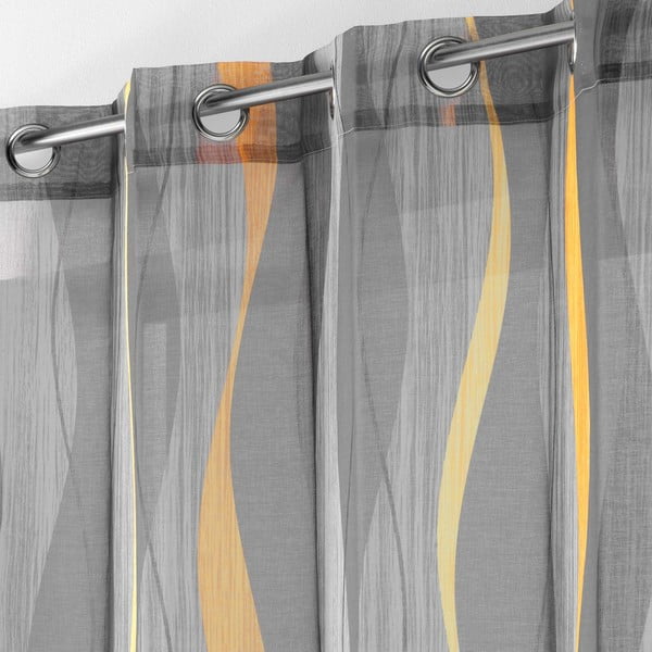 Pelēks dienas aizkars no voiles 140x240 cm Ondulys – douceur d'intérieur-image-1