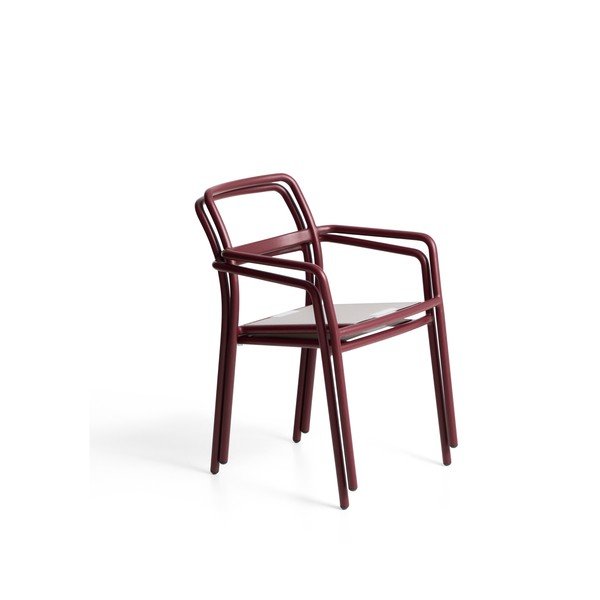 Bordo polsterēts dārza krēsls Linosa – Kave Home-image-4