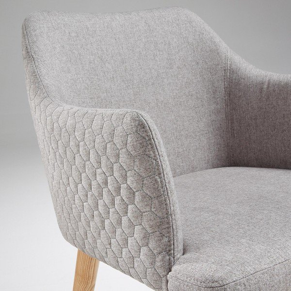 Gaiši pelēks ēdamistabas krēsls Kave Home Danai-image-1