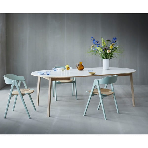 Izvelkamais ēdamgalds ar baltu virsmu Hammel Single Ø130-image-2