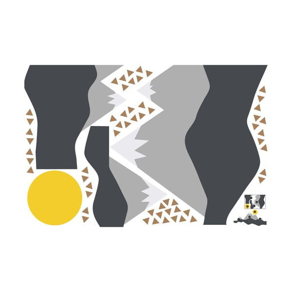 Sienas uzlīme Ambiance Giant Kid Sticker Scandinavian Mountains Nordika-image-2