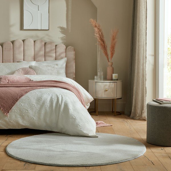 Gaiši pelēks apaļš paklājs 133x133 cm – Flair Rugs-image-1