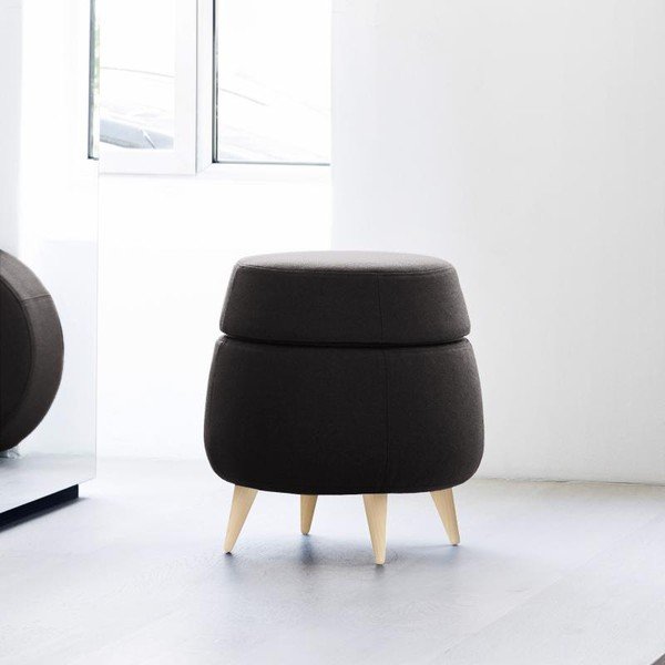 Antracīta pufs ar uzglabāšanas vietu Softline Pod-image-1