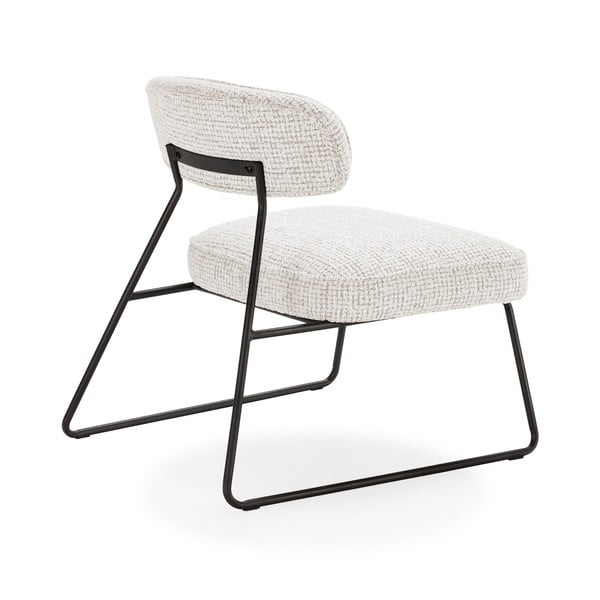 Balts/bēšs atpūtas krēsls Elon – Marckeric-image-3