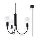 Melna piekaramā lampa ø 45 cm Karim – Sollux