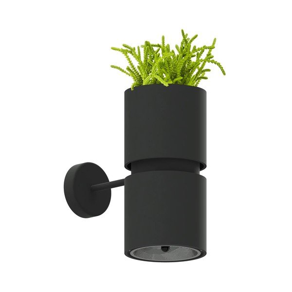 Melna alumīnija sienas lampa KUKKIA – Thoro