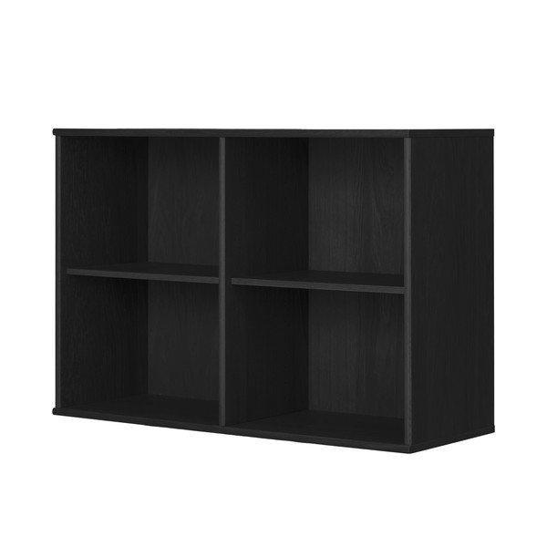 Melns piekarināms grāmatplaukts ar oškoka imitāciju 89x61 cm Mistral – Hammel Furniture-image-1