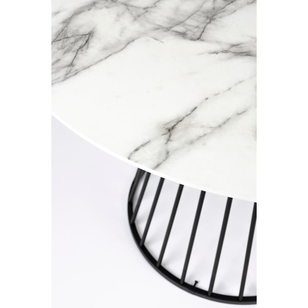 Apaļš ēdamgalds ar marmora imitācijas galda virsmu ø 110 cm Floris – White Label-image-1
