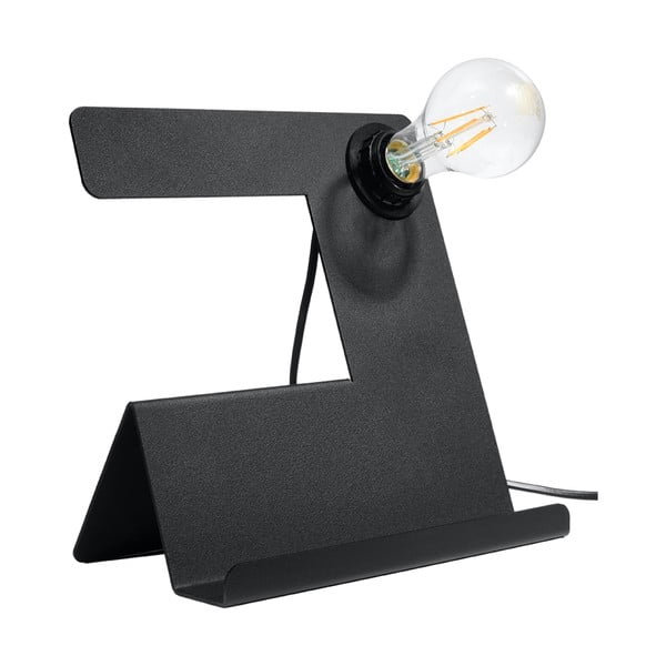 Melna galda lampa (augstums 24 cm) Gabriel – Nice Lamps