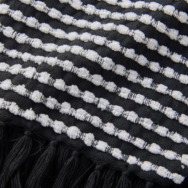 Melns pleds 125x150 cm Stab Stitch – Catherine Lansfield-image-2