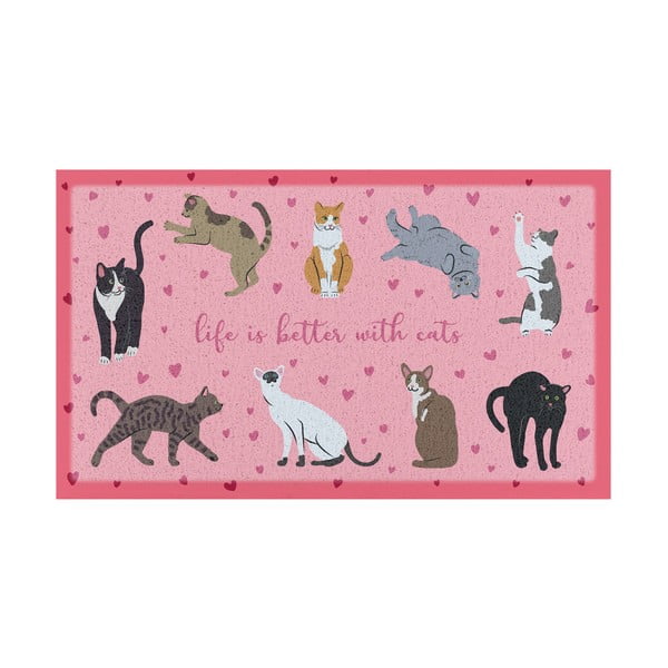 Kājslauķis 40x70 cm Life Is Better With Cats – Artsy Doormats