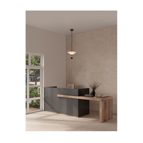 Matēti melna alumīnija LED piekaramā lampa ar akrila stikla abažūru ø 22 cm Anafi – Nova Luce-image-1