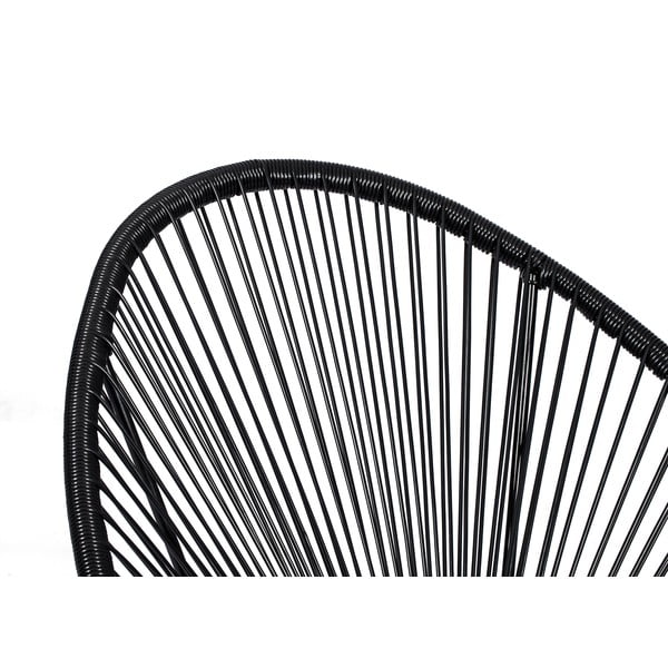 Melnu dārza krēslu komplekts Avocado un galds Loris, ø 35 cm-image-2