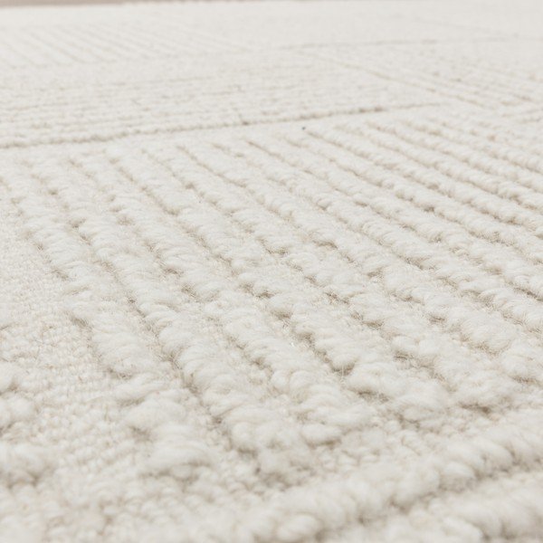 Ziloņkaula krāsas ar rokām darināts vilnas paklājs 120x170 cm Zennith Grid – Asiatic Carpets-image-3