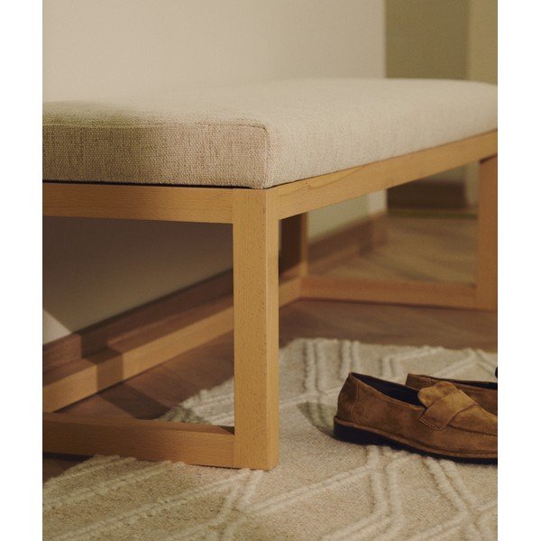 Bēšs/dabīga toņa polsterēts sols Loya – Kave Home-image-2