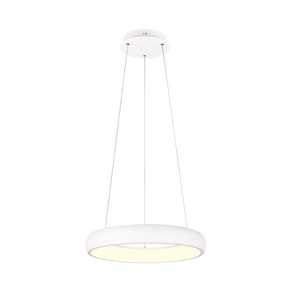 Balta LED piekaramā lampa ar regulējamu spilgtumu un metāla abažūru ø 46 cm Cardona – Trio-image-3