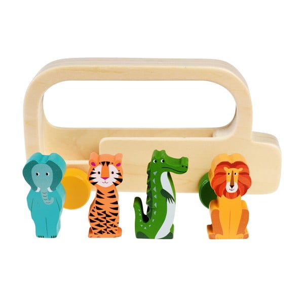 Rotaļu autobuss no koka Colourful Creatures – Rex London-image-2