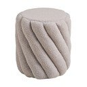 Pelēks pufs no buklē auduma Sana – House Nordic